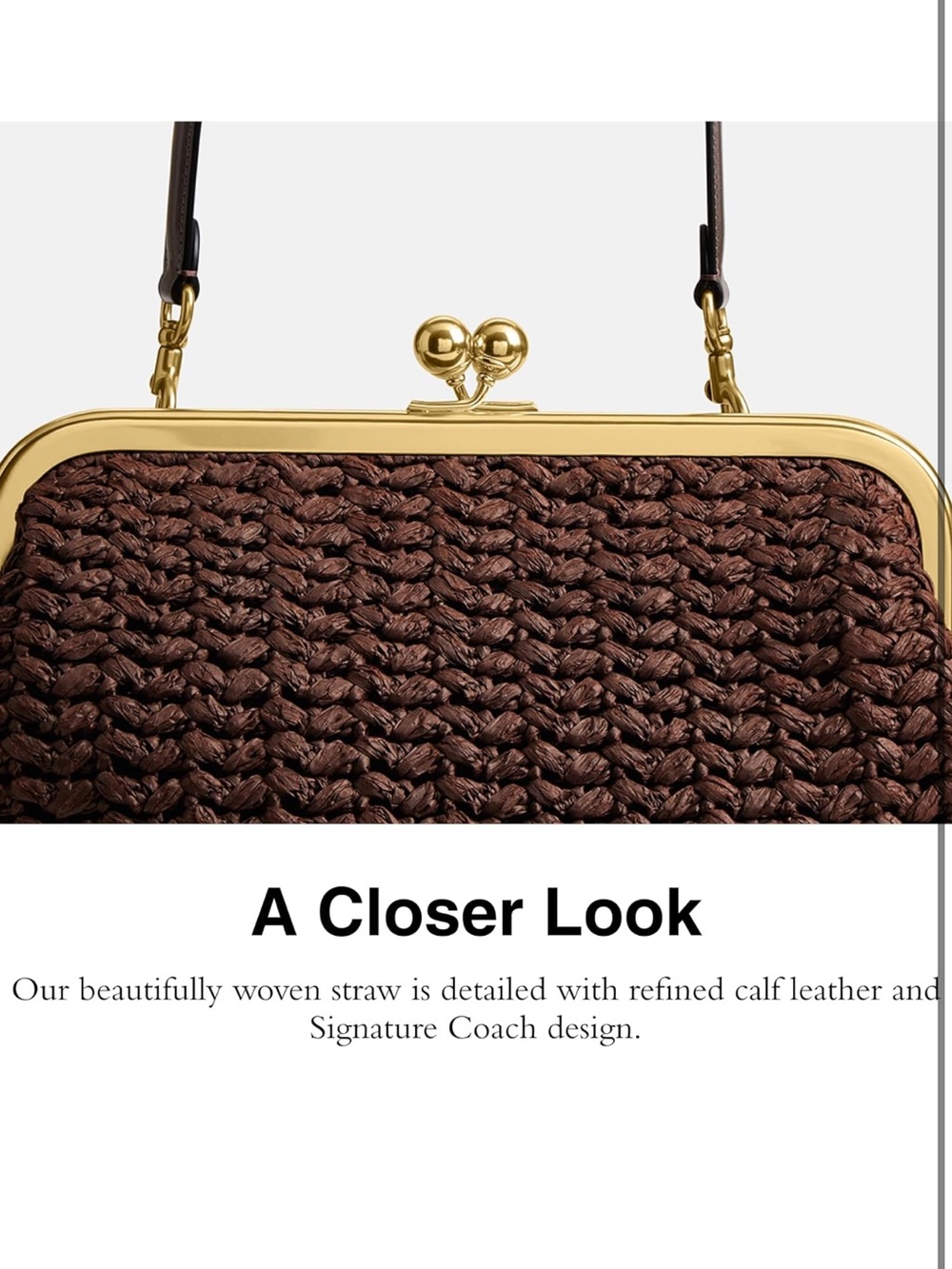 Coach Kisslock Frame Bag in Maple - Picture 4 of 7